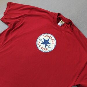 Converse Chuck Taylor All Star Red Graphic T-Shirt Mens XXL 100% Cotton Tee VTG
